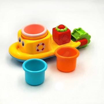 ВОДНАЯ ИГРУШКА ДЛЯ КУПАНИЯ КИТНЫЙ КОРАБЛЬ ПЕРЕЛИВНЫЕ ЧАШКИ WOOPIE BABY