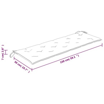 БИРЮЗОВАЯ ПОДУШКА ДЛЯ СКАМЕЙКИ 150X50X7 СМ ТКАНЬ