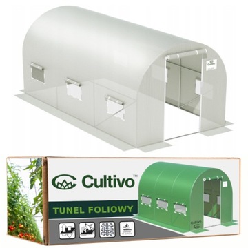 TUNEL FOLIOWY Ogrodowy Szklarnia Folia 2x3 6m2 Planer Ogrodowy Gratis