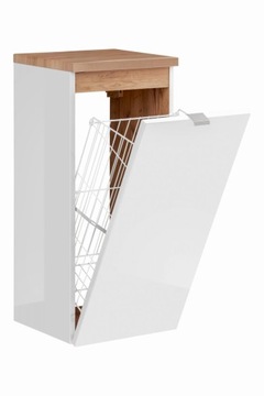 Szafka wisząca Capri biała szer. 35 cm z koszem