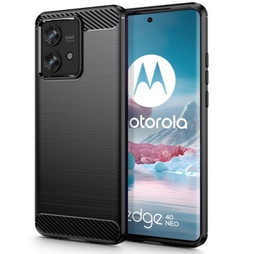 TECH-PROTECT - ETUI CASE COVER TPU DO MOTOROLA EDGE 40 NEO - BRUSHED BLACK