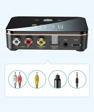 HUUPRO M6 NFC Odbiornik/Adapter/Nadajnik 3w1 LED Bluetooth 5.0 FM/TX/RX