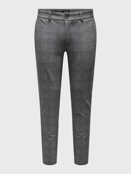 Only & Sons Chinosy 22019887 Szary Slim Tapered Fit