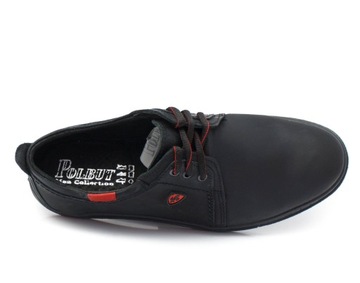 МУЖСКИЕ КОЖАНЫЕ ТУФЛИ POLBUT 343 ЧЕРНЫЕ 44