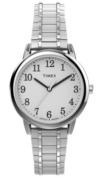 Zegarek damski srebrny TIMEX podświetlanie INDIGLO na bransolecie + pasek