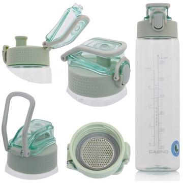 Butelka na wodę Szczelna bidon Tritan BPA Free Casno 750ml Sitko Miarka