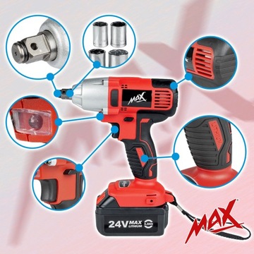 АККУМУЛЯТОРНЫЙ КОЛЕСО УДАРНЫЙ гайковерт, 2 АККУМУЛЯТОРА, 4 Ач, 36 В, МОЩНОСТЬ