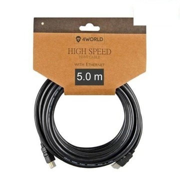 4World Kabel HDMI high speed ethernet 5m czarny