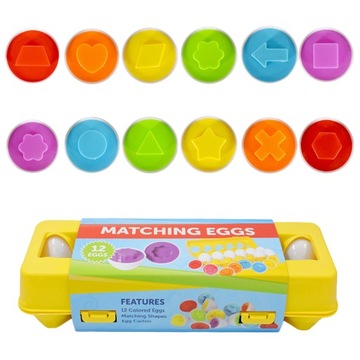 XL Набор Головоломок Образовательная Игра Монтессори Сортировщик Блоков Яиц Формы