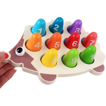 ЗАГАДКА «ДЕРЕВЯННЫЙ ЕЖИК МОНТЕССОРИ» ОБУЧАЮЩИЕ ЦИФРЫ