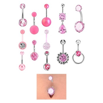 12 шт. кольца для пупка штанга обруч для пирсинга живота модные подарки