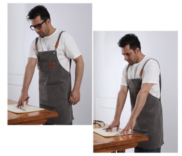 МУЖСКОЙ КУХОННЫЙ ФАРТУК БАРИСТА СТРОНГ ОФИЦИАНТЫ БАРМЕН-ПАРИКМАХЕР