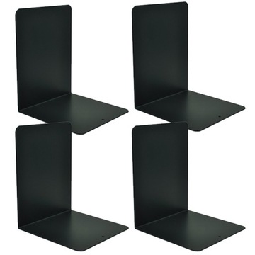 Zestaw 4 metalowych podpórek bibliotecznych do książek, wys. 140 mm szare