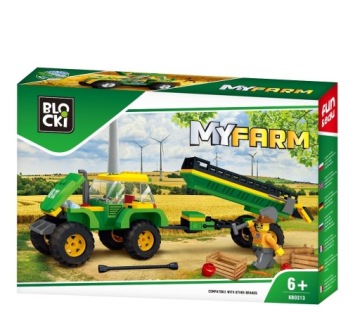 Блоки Блоки Трактор с прицепом Farma KB0313