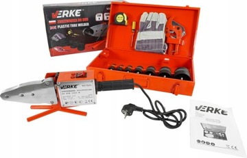 СВАРОЧНЫЙ АППАРАТ POLYFUSION ДЛЯ СВАРКИ ТРУБ ПП ПВХ 1500ВТ МОЩНЫЙ + НАБОР МАТРИЦ