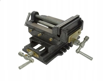 Машинные крестовые тиски 125 мм, двухосные, чугунные