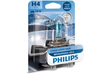 ЛАМПОЧКА PHILIPS H4 WHITEVISION ULTRA (1 ШТУКА) 