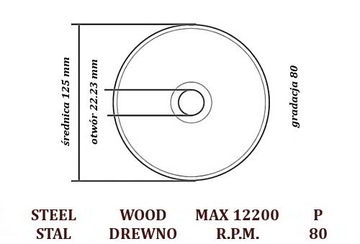 ЛЕПЕЧНЫЙ ДИСК ДЛЯ ШЛИФОВАНИЯ 125 ГР 40