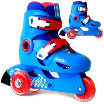 Rolki do nauki dla dzieci Blue szeroka oś 26-27-28