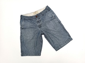 HOLLISTER JEANSOWE Markowe Logowane Spodenki r. 32