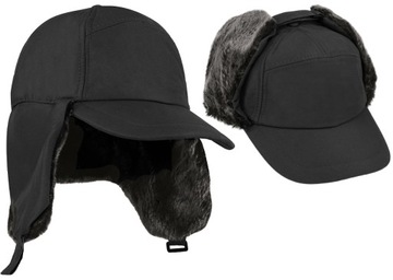 CZAPKA USZATKA ZIMOWA MĘSKA FOX TRAPPER CZARNA
