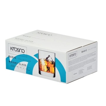 6 szklanek niskich do whisky 250 ml BASIC KROSNO