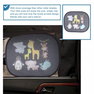 2 шт., солнцезащитные козырьки для бокового окна автомобиля с героями мультфильмов, детское солнце