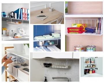 ГАРДЕРОБНЫЙ ОРГАНАЙЗЕР ДОПОЛНИТЕЛЬНАЯ ПОДВЕСНАЯ ПОЛКА МЕТАЛЛ СЕРЕБРЯНАЯ 2 ШТ.