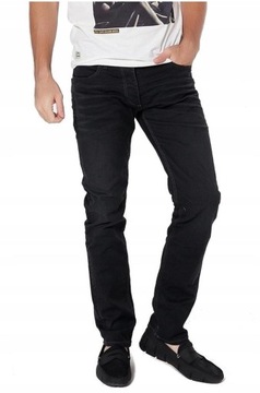 Jack Jones Grafitowe Sztywne Męskie Jeansy Lekko Slim Fit _ 31/30