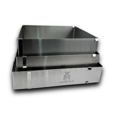 Rant regulowany prostokątny do tortu ciasta 15 cm forma cukiernicza