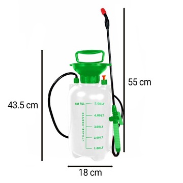 OPRYSKIWACZ CIŚNIENIOWY 5L LANCA OGRODOWY CIŚNIENIOWY RĘCZNY SPRYSKIWACZ