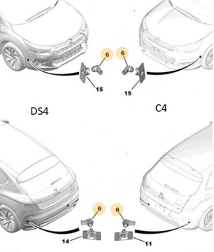 SENZOR PARKOVÁNÍ CITROEN C4 DS4 OE