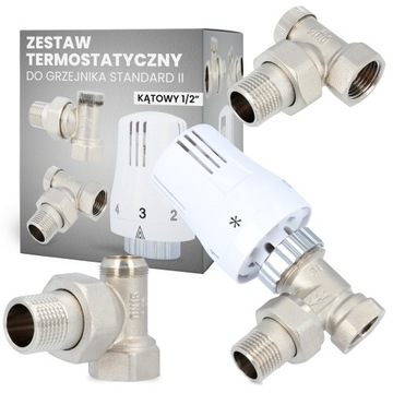 Zestaw termostatyczny grzejnikowy głowica zawory
