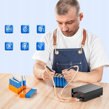 АППАРАТ ДЛЯ ТОЧЕЧНОЙ СВАРКИ АККУМУЛЯТОРНЫХ ЭЛЕМЕНТОВ ВЫСОКОЙ МОЩНОСТИ 8000ВТ 1200А С НОЖНОЙ ПЕДАЛЬЮ