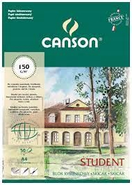 Blok rysunkowy Canson Student A4 150g 50 arkuszy