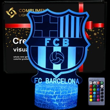 FC Barcelona 3D LED USB ночник в подарок