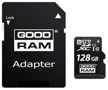 Адаптер GOODRAM 100 МБ, карта памяти microSD 128 ГБ