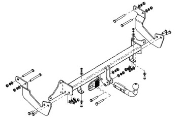 HAK HOLOWNICZY FORD TRANSIT COURIER 2014- MODUŁ 7 PIN