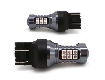 żarówka W21/5W LED 7443 12V CANBUS czerwona 2000lm
