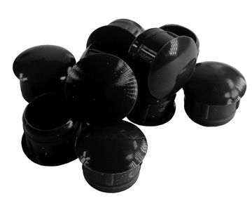 Zaślepka CZARNA otworu technologicznego Fi 12 mm 10szt korek zatyczka 12mm