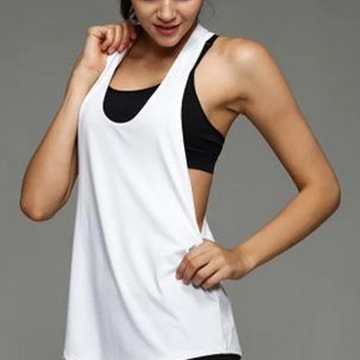 Kobiety Joga Top Oddychający bieganie Fitness Kamizelka sportowa, L