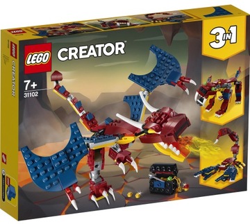 LEGO CREATOR 31102 SMOK OGNIA
