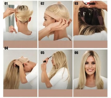 Peruka Damska Peruki Damskie Mieszany Blond Długie Włosy Grzywką 24inch