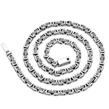 S925 Hip Hop Moda Męski Sterling Silver Naszyjnik