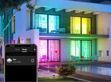 Taśma LED 6m RGB 5050 Bluetooth Pilot Aplikacja Zestaw Ledy SMD 30led/m 12V