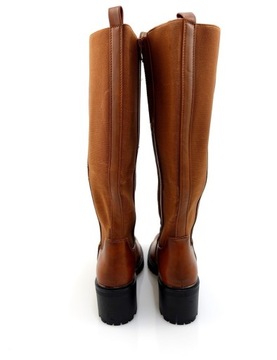 ЖЕНСКИЕ КОРИЧНЕВЫЕ БОТИНКИ ИЗ ЭКО-КОЖИ НА ТУФЛЕ НА ПЛАТФОРМЕ 37