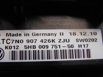 PANEL KLIMATIZACE 7N0907426K VW PASSAT B7 JETTA