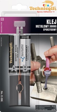 Klej do metalu mocny płynny metal epoksydowy dwuskładnikowy 24ml Technicqll