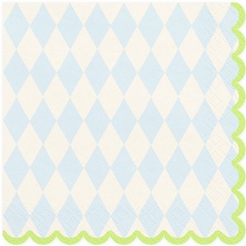 SERWETKI PAPIEROWE WIELKANOCNE ROMBY NA URODZINY I WIELKANOC 33X33CM 20 SZT