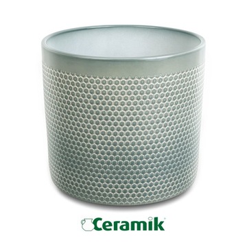 Горшок с керамическим сотовым медовым корпусом для цветочных растений 19 см.